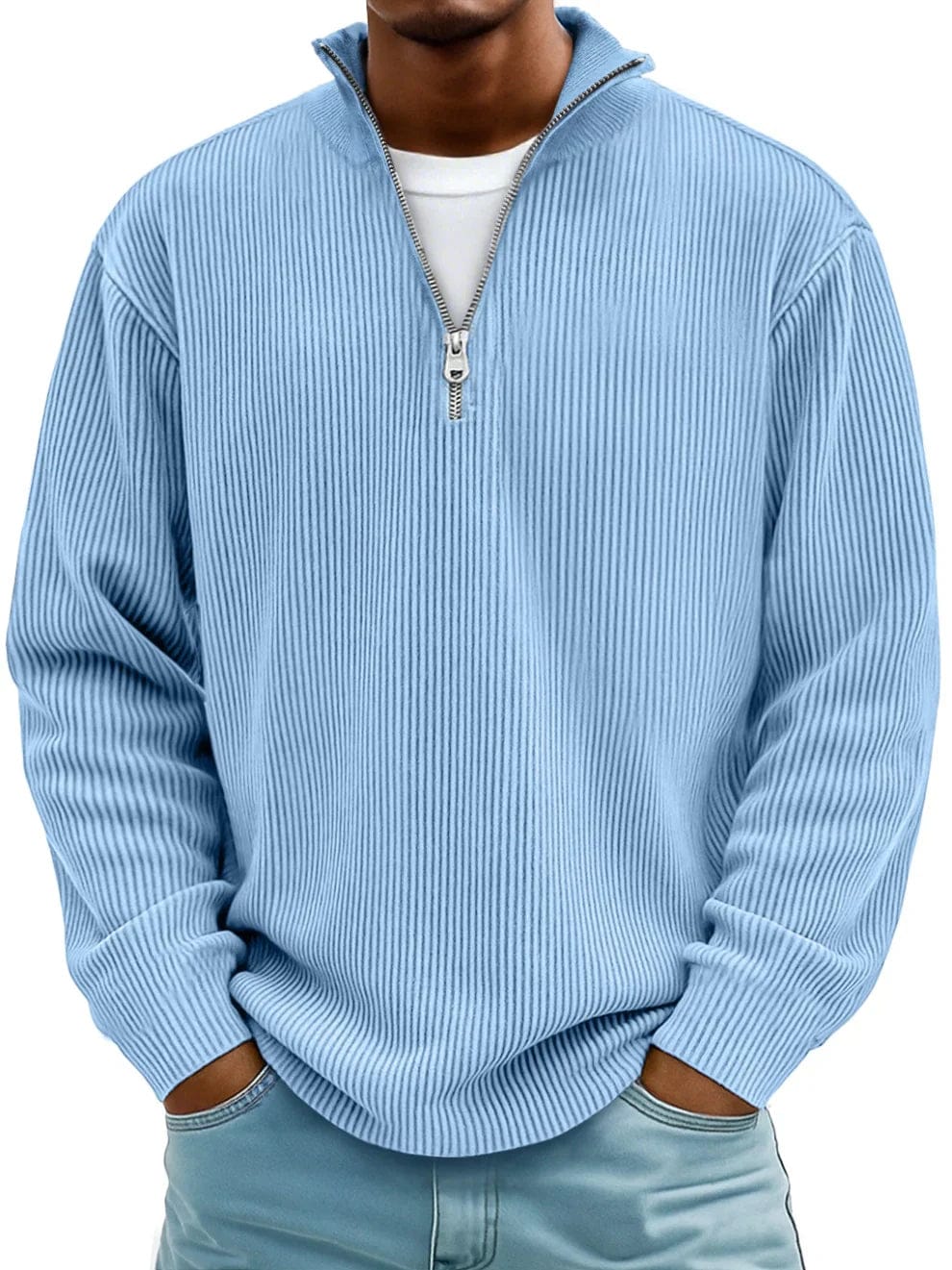 Bramble | Luxurious Cotton Half-Zip Sweater