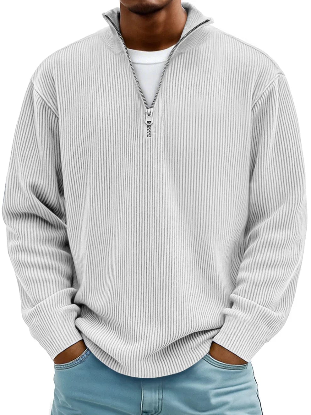 Bramble | Luxurious Cotton Half-Zip Sweater
