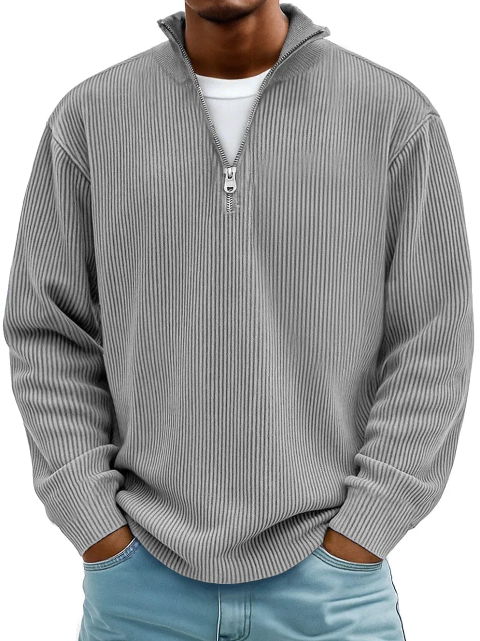 Bramble | Luxurious Cotton Half-Zip Sweater