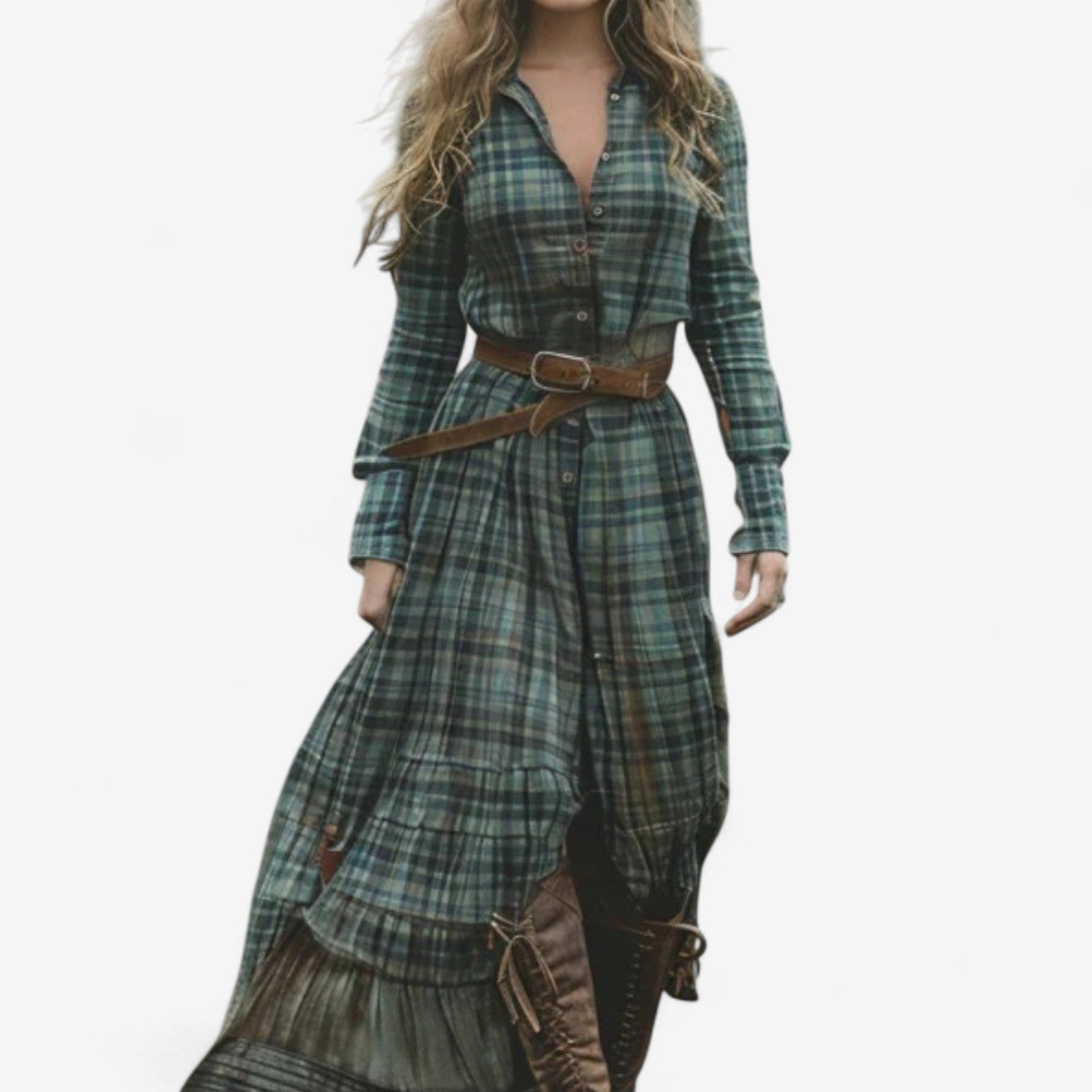 Caitlin | Chic Checkered Dress