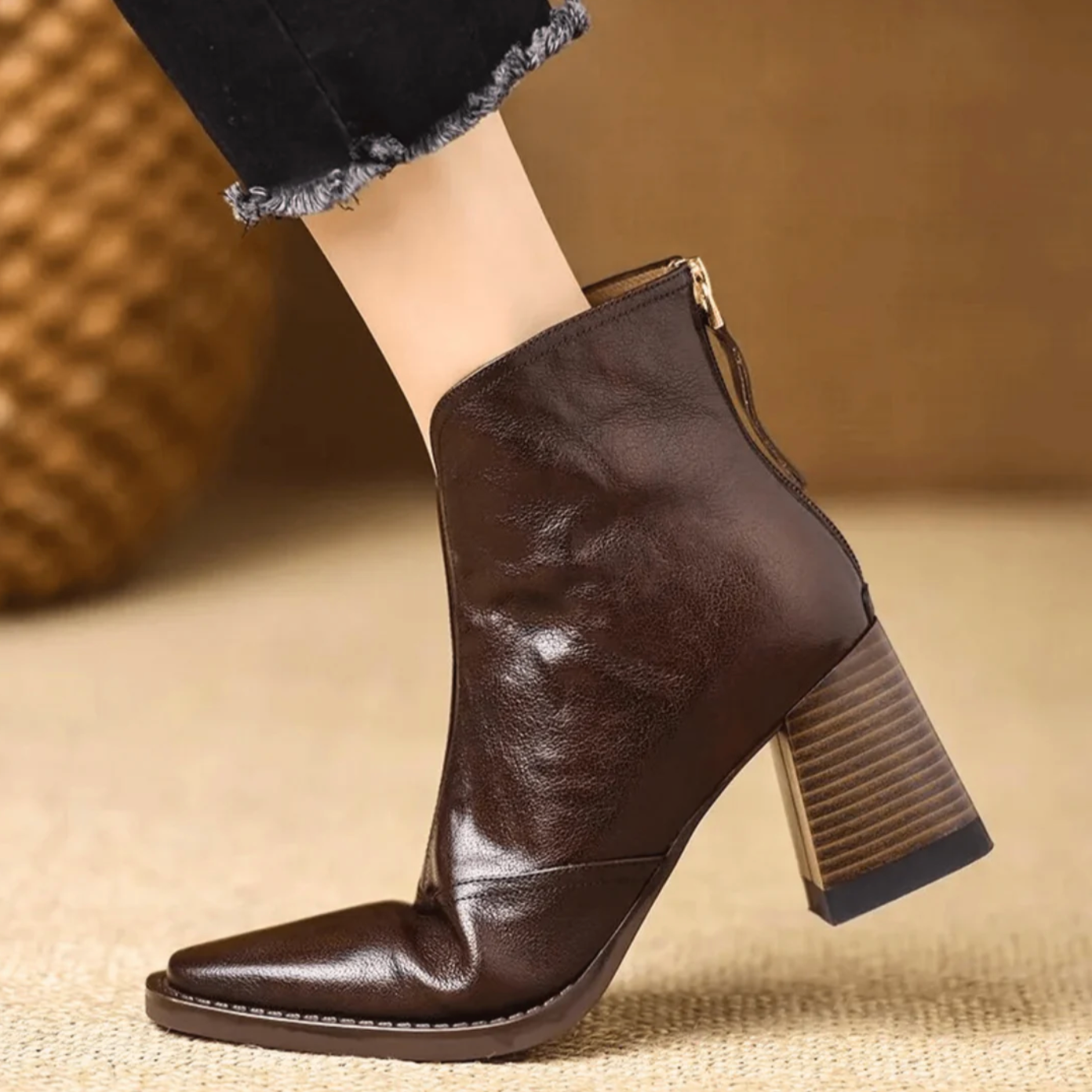 Blaithin | Chic Leather Ankle Boots