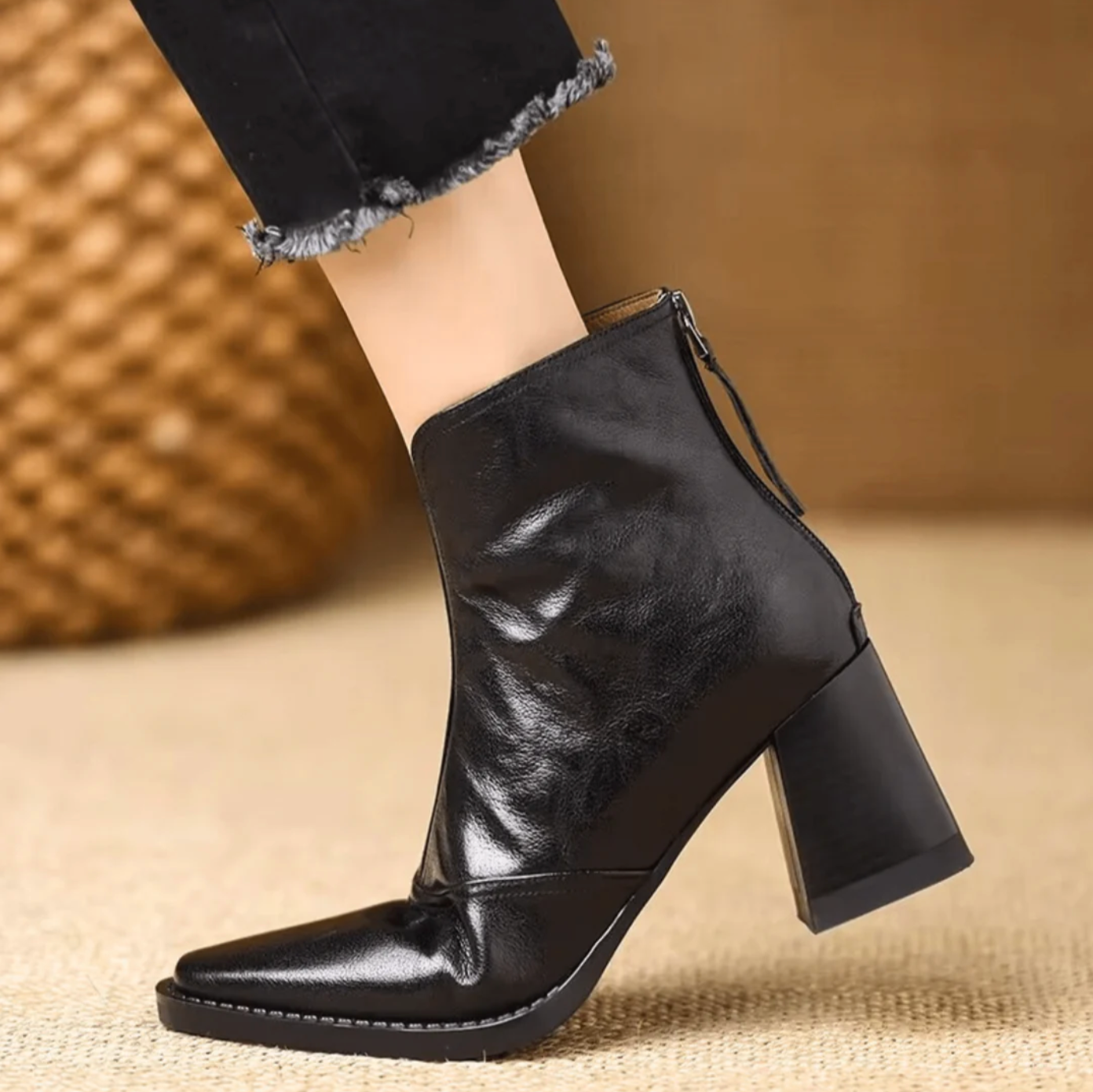Blaithin | Chic Leather Ankle Boots