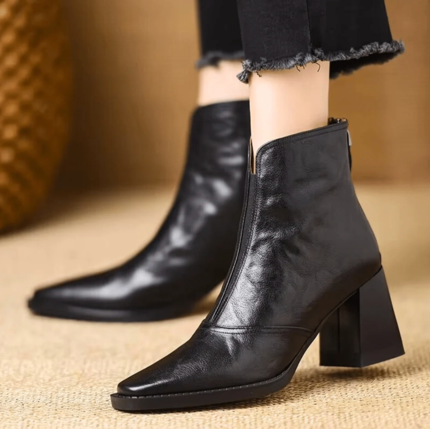 Blaithin | Chic Leather Ankle Boots