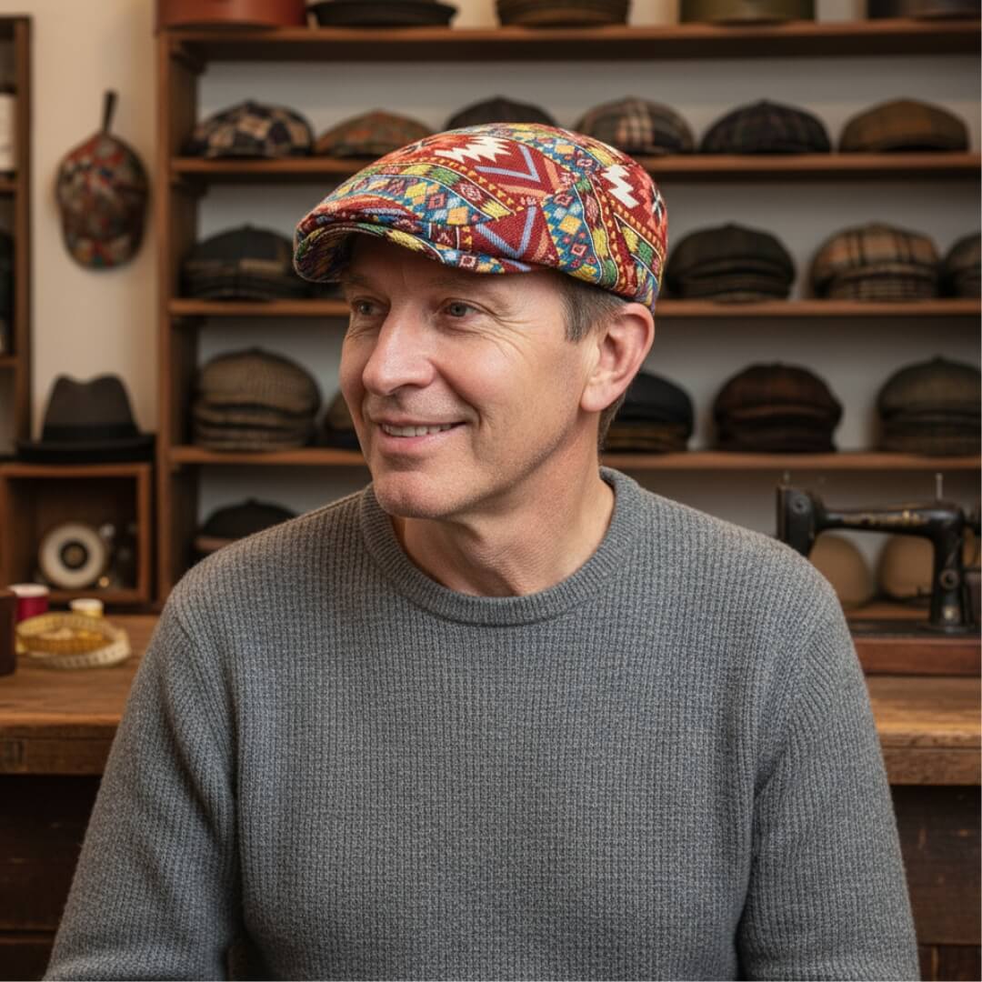 Brenna | Patterned Flat Cap (BUY 1 GET 1 FREE)