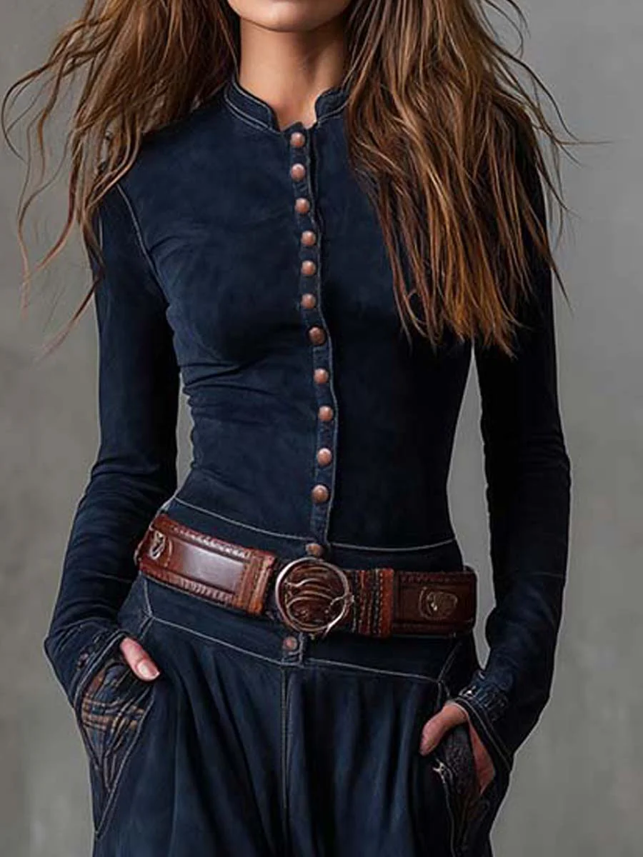 Breezy | Vintage Suede Maxi Dress