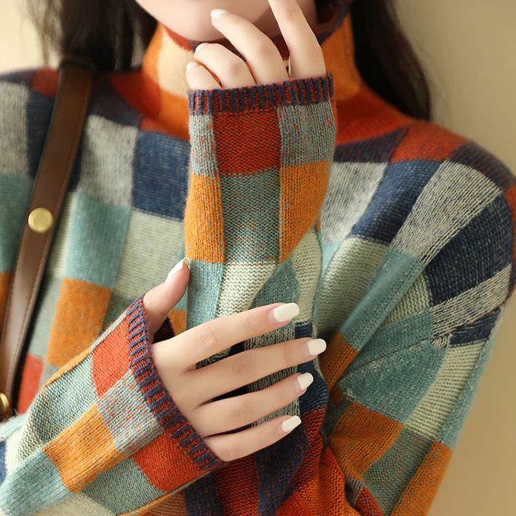 Blarney | Cozy Checked Knit Jumper