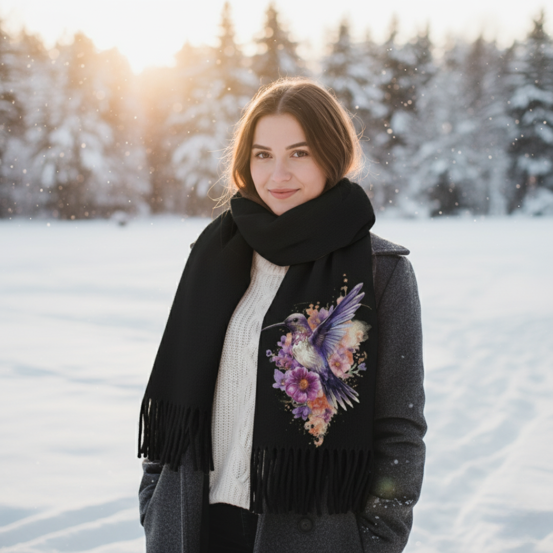 Breezy | Colourful Hummingbird Scarf