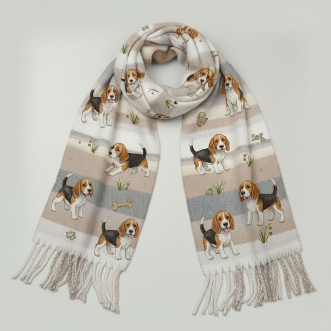 Breezy | Cozy Beagle Print Scarf