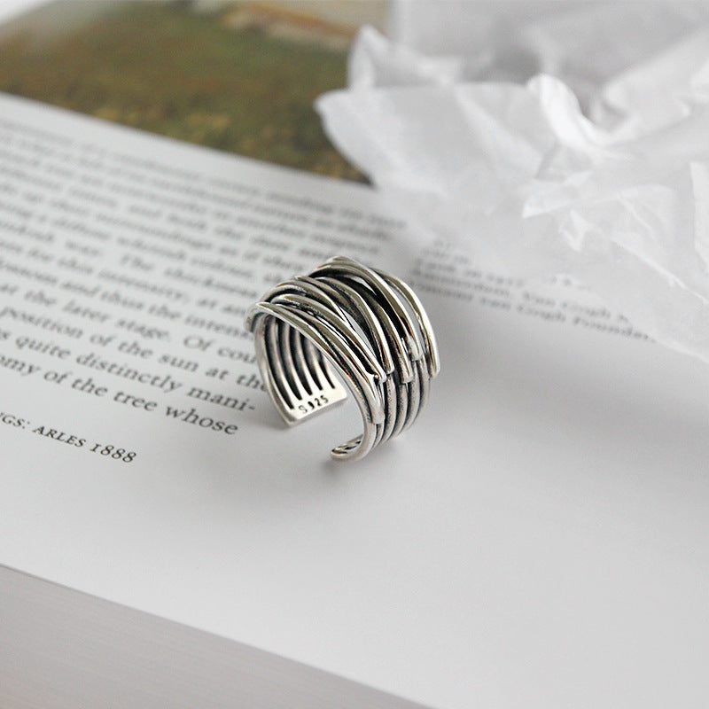 Cailín | Adjustable Layered Silver Ring (BUY 1 GET 1 FREE)