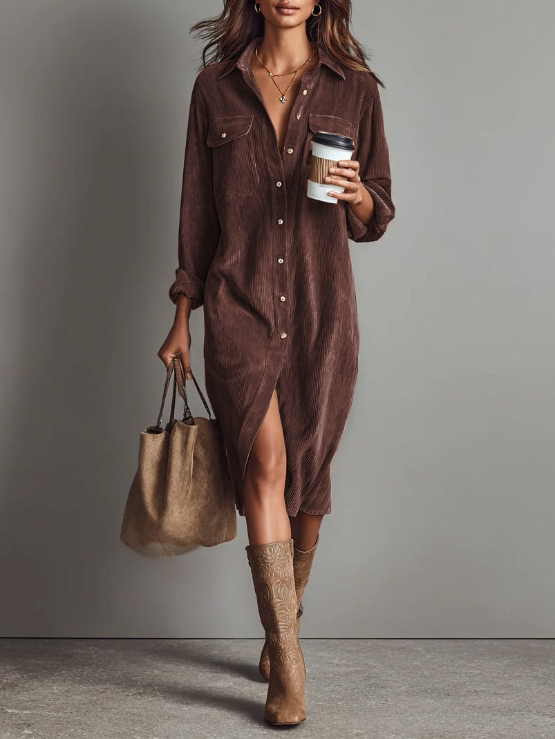 Breezy | Corduroy Midi Dress