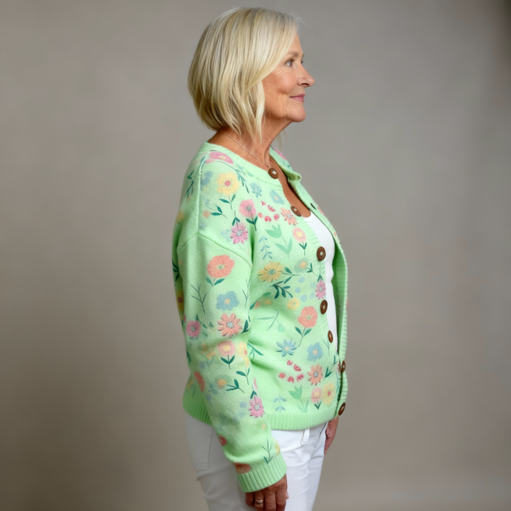 Bríd | Elegant Floral Cardigan