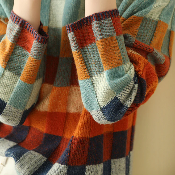 Blarney | Cozy Checked Knit Jumper